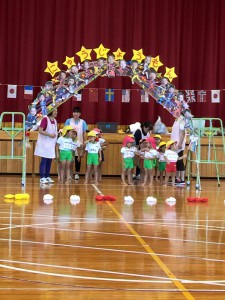 長田へき地保育所の運動会