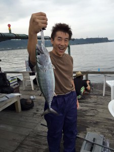 錦江湾で釣り