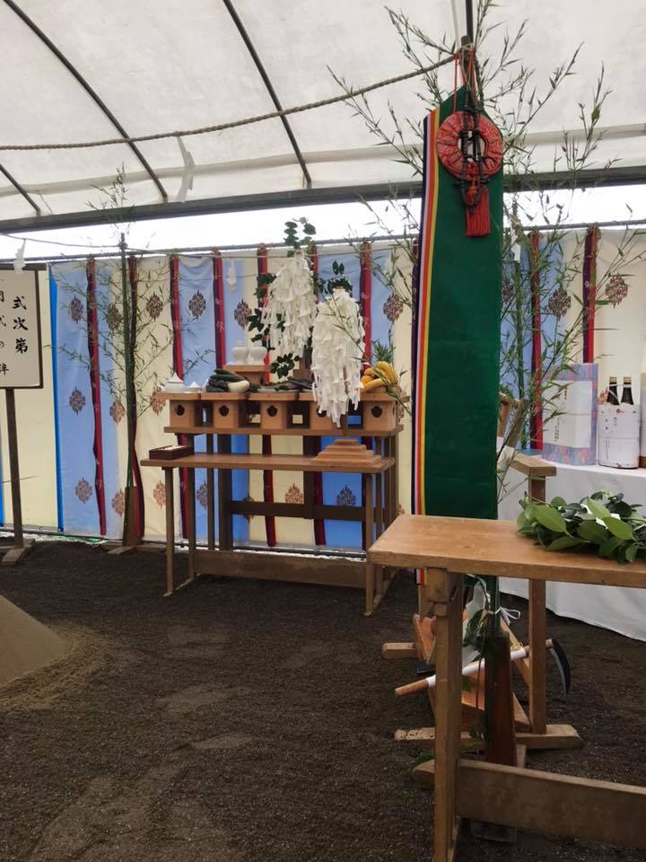 三股町営住宅東原団地B棟建築の安全祈願祭