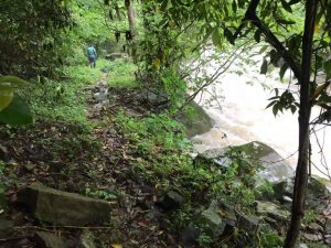 大雨後の土砂除去作業