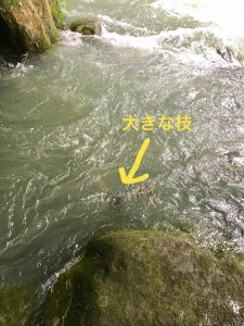 大雨後の水門掃除