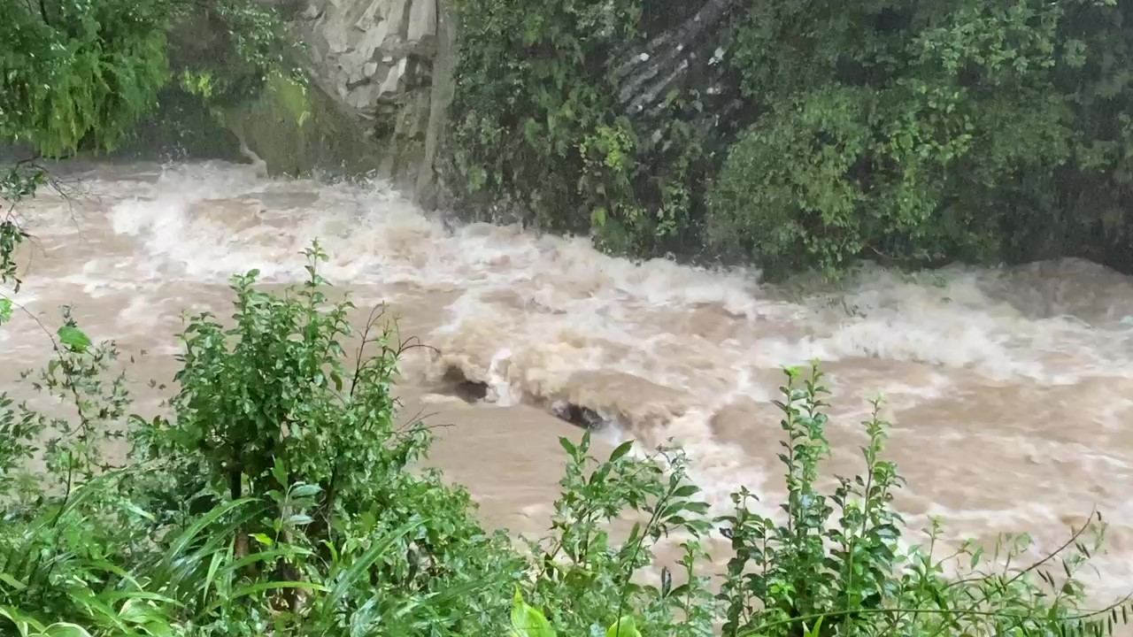 沖水川の増水