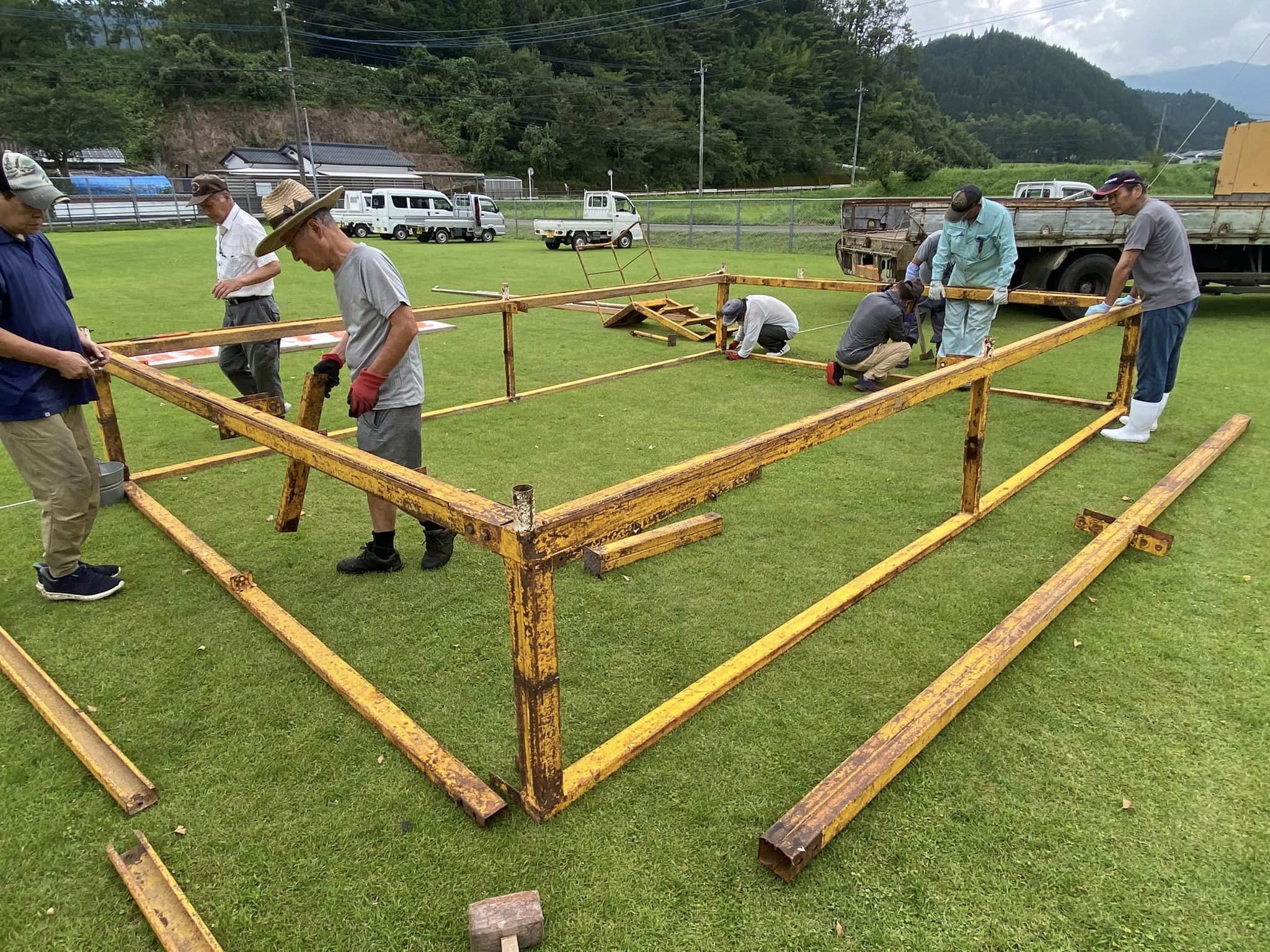 盆踊りの準備